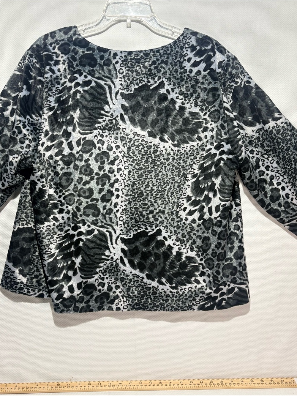 Ruby Rd. Black & White Animal Print Button-Front Top - Picture 5 of 7